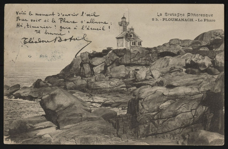 Carte postale ancienne Perros-Guirec - Phare à Perros-Guirec