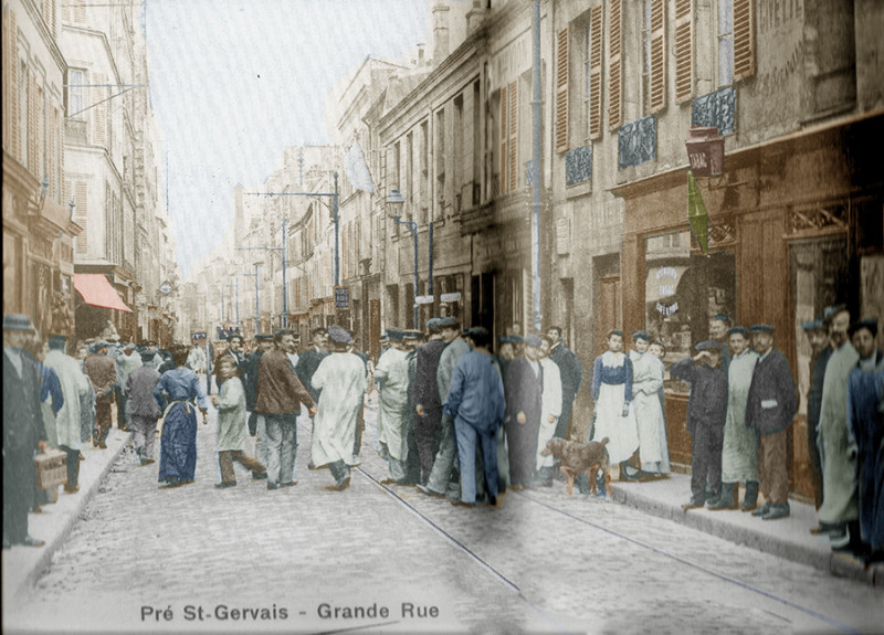 Carte postale ancienne Pre Saint-Gervais.Grande Rue