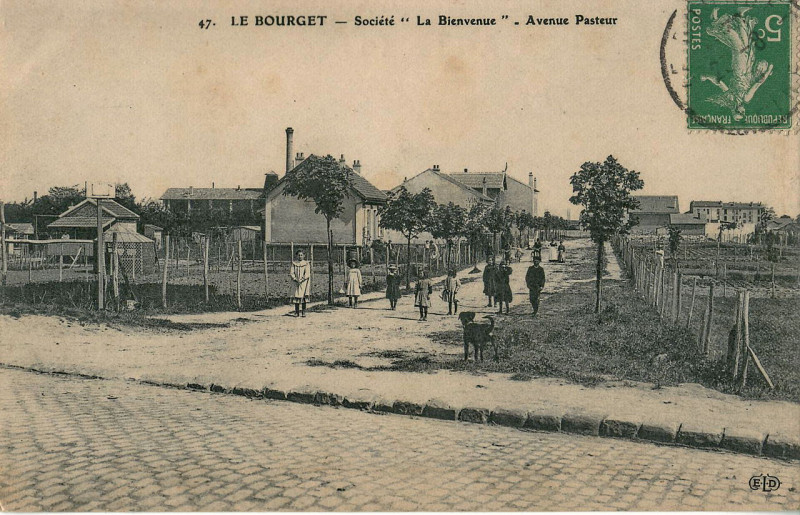 Carte postale ancienne Eld 47 - Le Bourget - Société La Bienvenue - Avenue Pasteur à Saint-Martin-de-Valamas