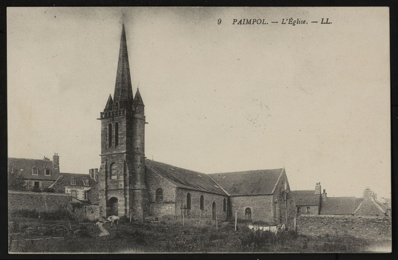 Carte postale ancienne Paimpol - Eglise à Paimpol