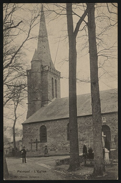 Carte postale ancienne Paimpol - Eglise à Paimpol