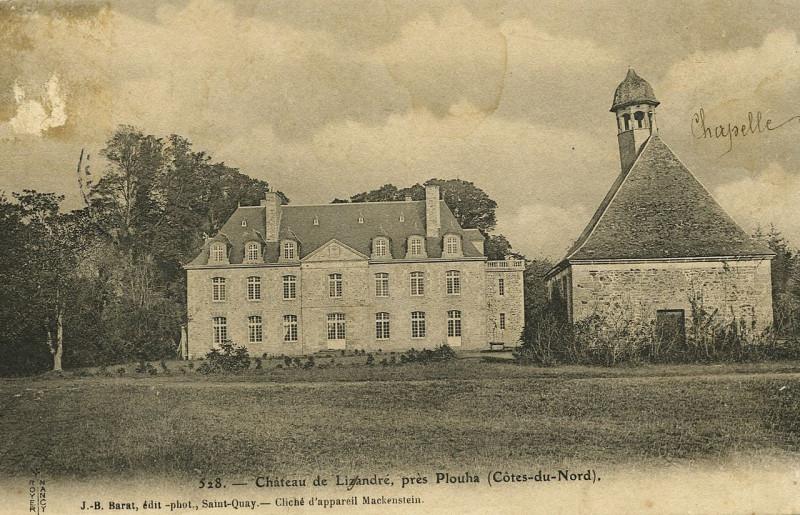Carte postale ancienne Plouha - Château de Lizandré à Plouha