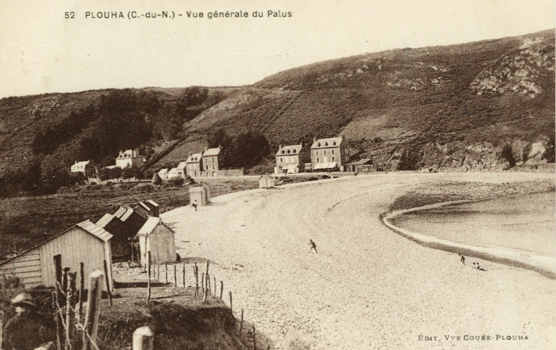 Carte postale ancienne Plouha - Vue générale du Palus à Plouha