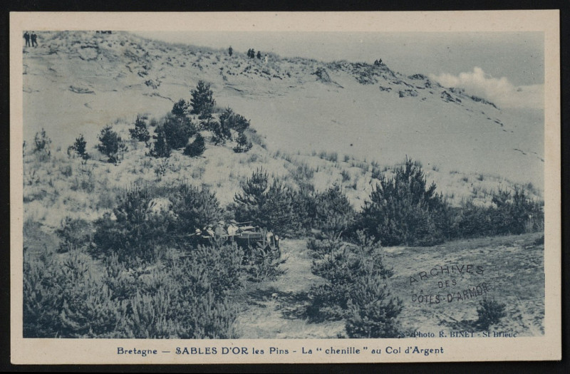 Carte postale ancienne Fréhel - Sables-d'or-les-Pins Chenille au col d'argent à Fréhel