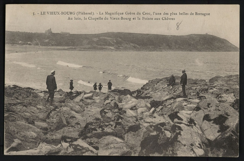 Carte postale ancienne Fréhel - Vieux Bourg de Pléhérel grève du Croc à Fréhel