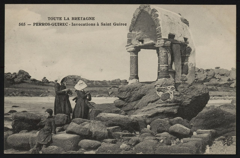 Carte postale ancienne Perros-Guirec - Invocations à Saint-Guirec à Perros-Guirec
