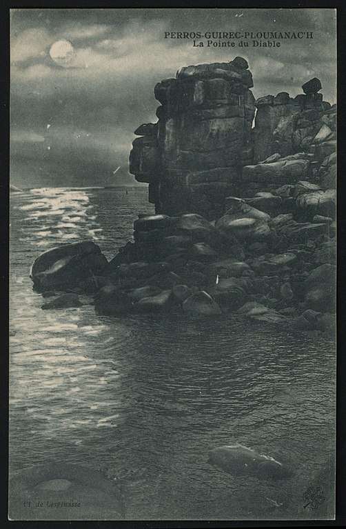 Carte postale ancienne Perros-Guirec - La Pointe du Diable à Perros-Guirec