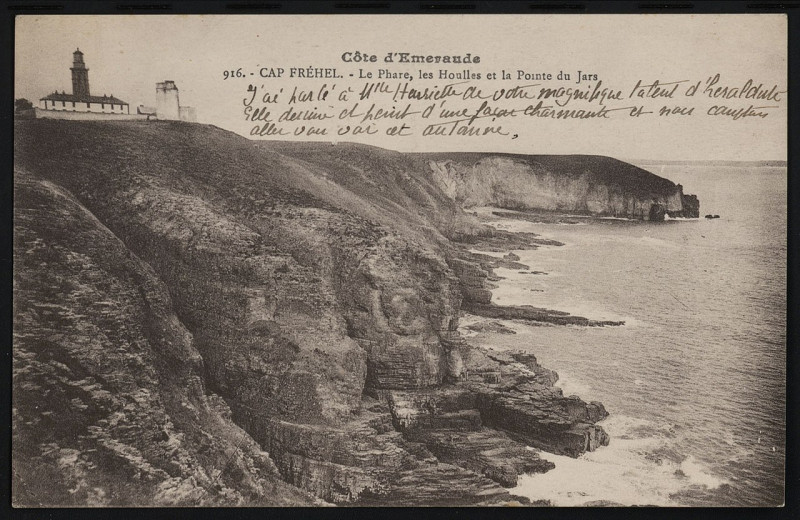 Carte postale ancienne Plévenon - Phare les Houlles et la Pointe du Jars à Plévenon