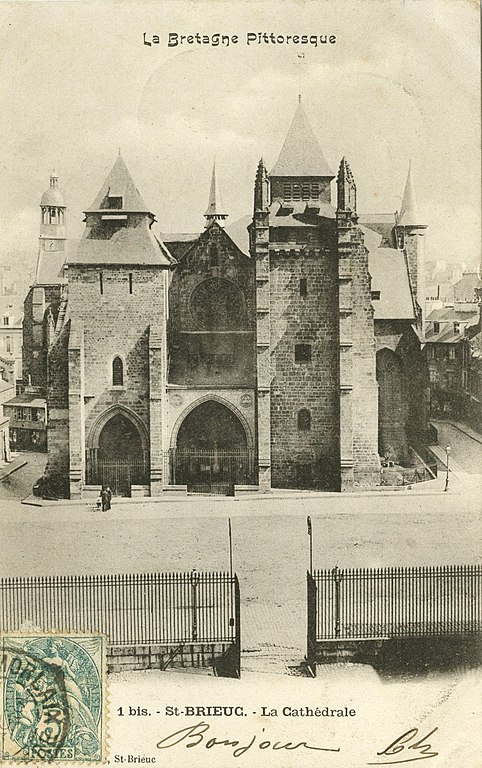 Carte postale ancienne Saint-Brieuc - Cathédrale à Saint-Brieuc
