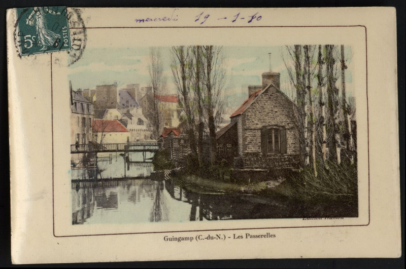 Carte postale ancienne Guingamp - Passerelles à Guingamp