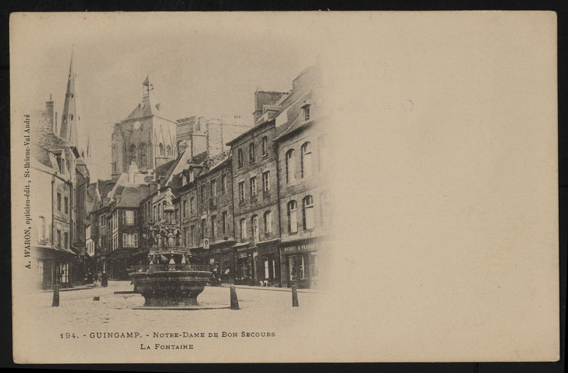 Carte postale ancienne Guingamp - Notre-Dame-de-Bon-Secours à Guingamp