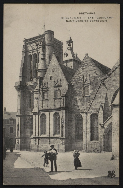Carte postale ancienne Guingamp - Notre-Dame de Bon-Secours à Guingamp