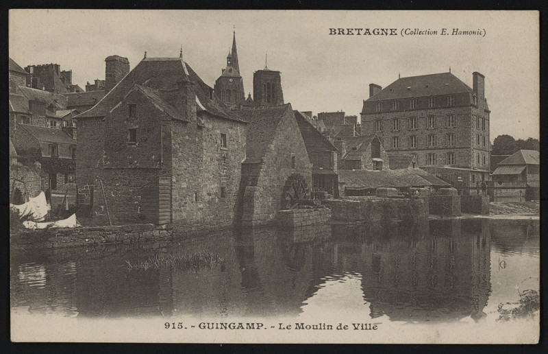 Carte postale ancienne Guingamp - Moulin de Ville à Guingamp