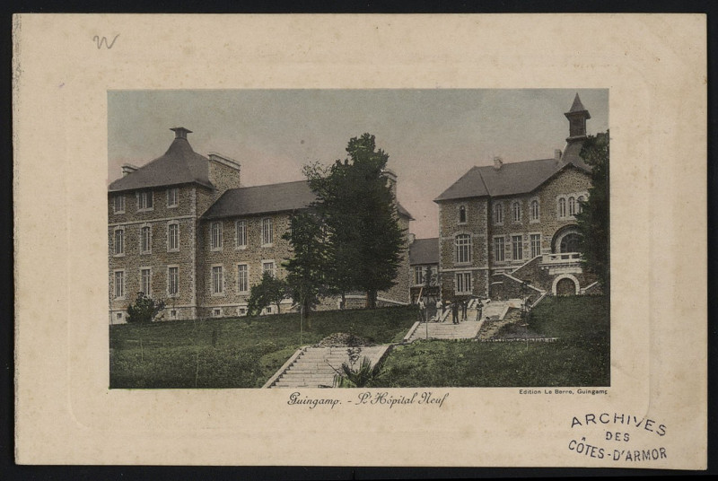Carte postale ancienne Guingamp - Hôpital Neuf à Guingamp