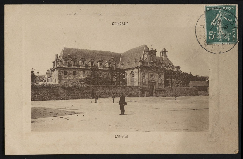 Carte postale ancienne Guingamp - Hôpital à Guingamp