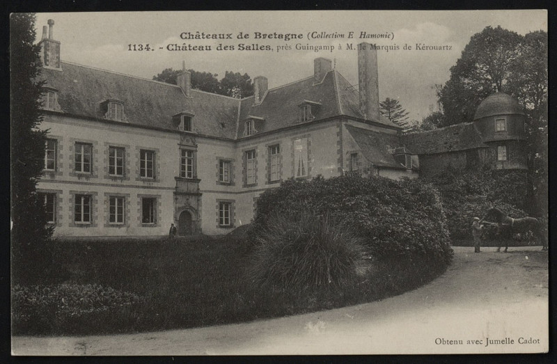 Carte postale ancienne Guingamp - Château des Salles à Guingamp