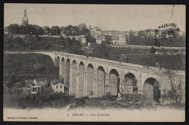Carte postale ancienne Dinan - Vue générale à Dinan
