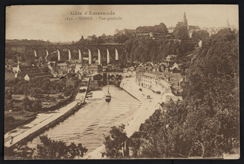 Carte postale ancienne Dinan - Vue générale à Dinan