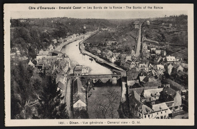 Carte postale ancienne Dinan - Vue générale à Dinan