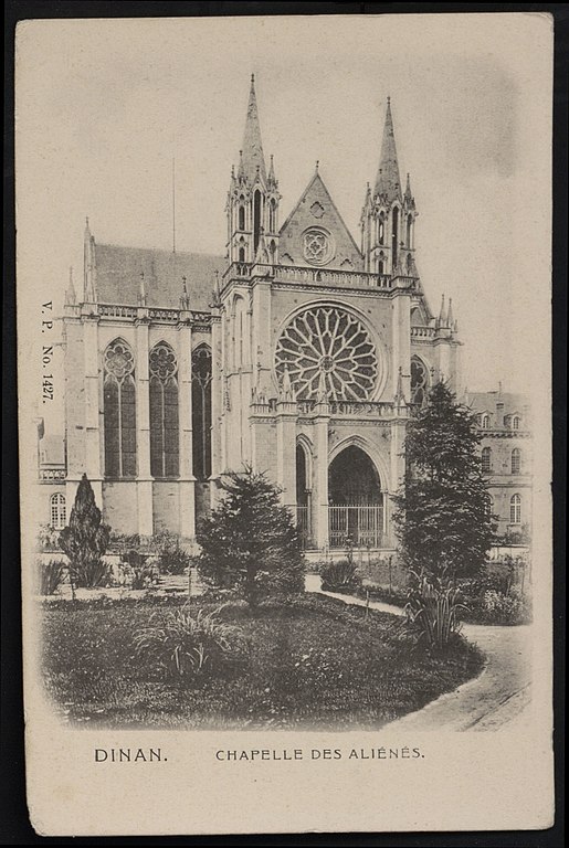 Carte postale ancienne Dinan - Chapelle des Aliénés à Dinan