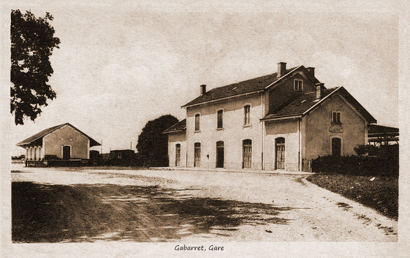 Carte postale ancienne Bahnhof Gabarret