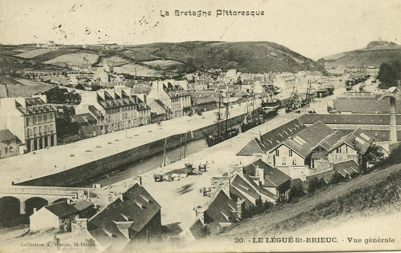 Carte postale ancienne Saint-Brieuc - Le Légué vue générale à Saint-Brieuc