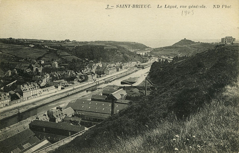 Carte postale ancienne Saint-Brieuc - Le Légué vue générale à Saint-Brieuc