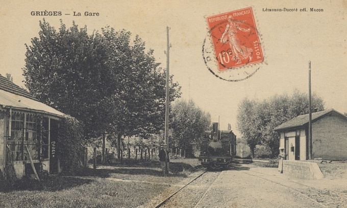 Carte postale ancienne Gare Grièges Carte Postale 1