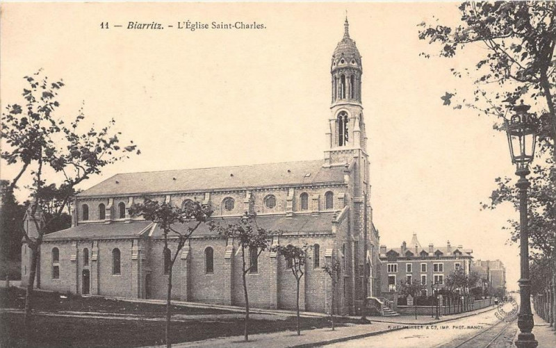 Carte postale ancienne St Charles de Biarritz 1900