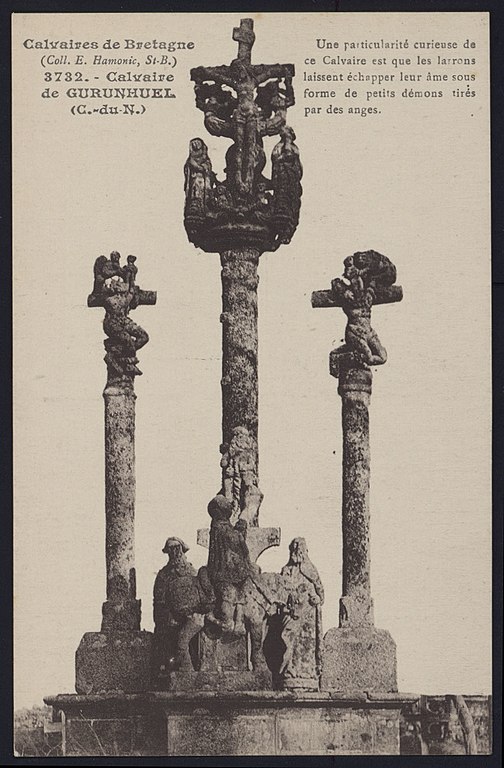 Carte postale ancienne Gurunhuel - Calvaire à Gurunhuel