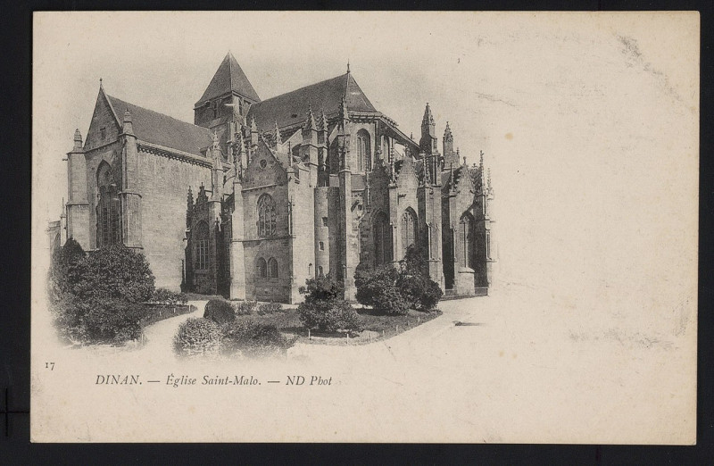Carte postale ancienne Dinan - Eglise Saint-Malo à Dinan