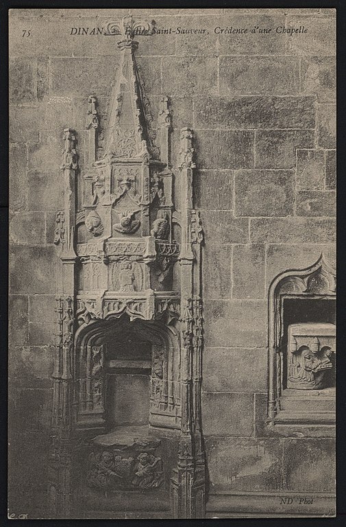 Carte postale ancienne Dinan - Eglise Saint-Sauveur à Dinan
