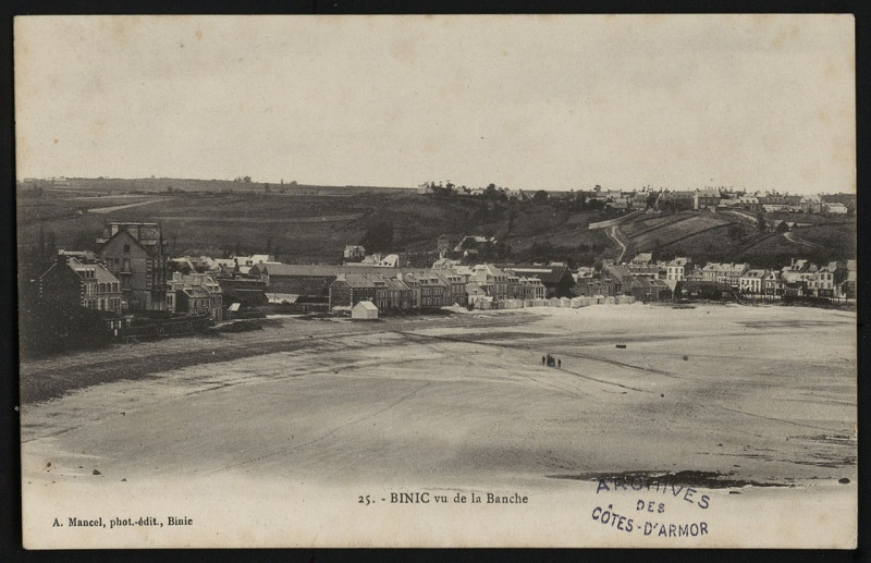Carte postale ancienne Binic - Vue de la Banche à Binic-Étables-sur-Mer