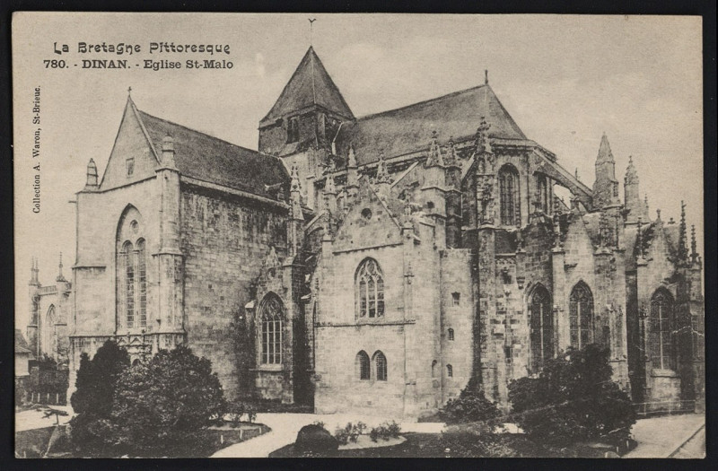 Carte postale ancienne Dinan - Eglise Saint-Malo à Dinan