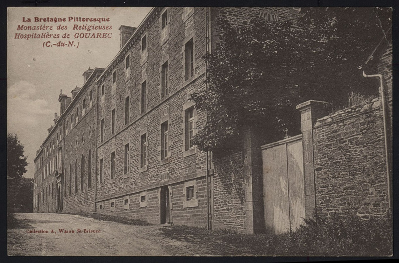Carte postale ancienne Gouarec - Monastère des Religieuses Hospitalières de Gouarec à Gouarec