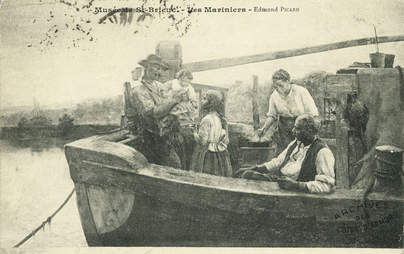 Carte postale ancienne Saint-Brieuc - Musée de Saint-Brieuc mariniers à Saint-Brieuc