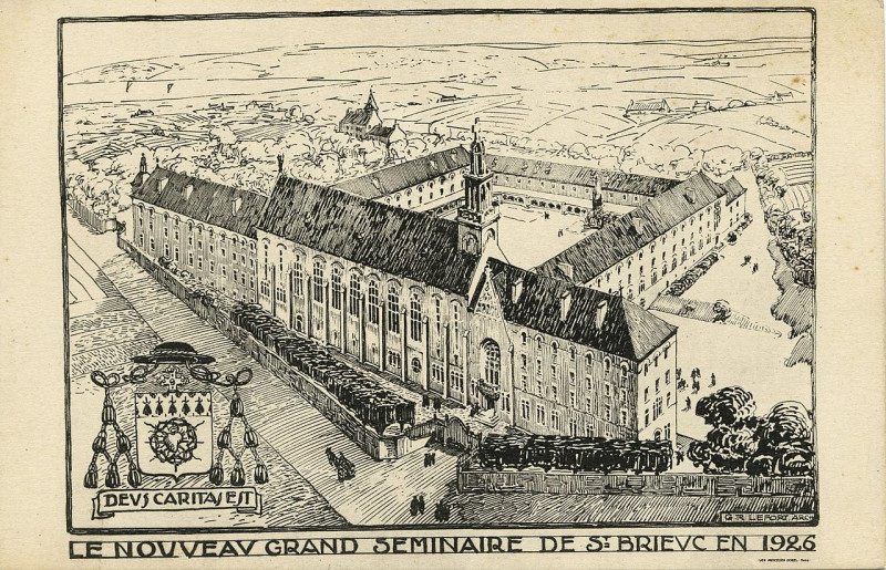 Carte postale ancienne Saint-Brieuc - Nouveau grand séminaire en 1926 à Saint-Brieuc