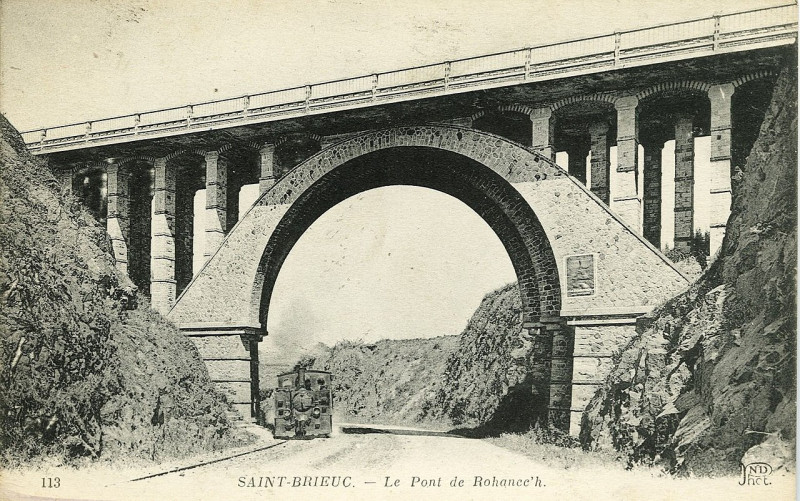 Carte postale ancienne Saint-Brieuc - Pont de Rohannec'h à Saint-Brieuc