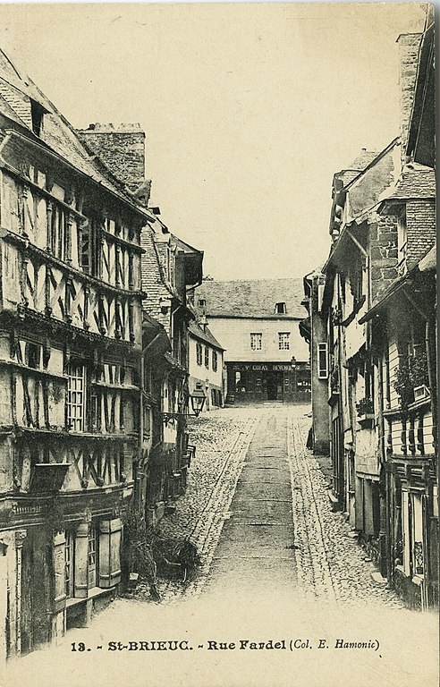 Carte postale ancienne Saint-Brieuc - Rue Fardel à Saint-Brieuc