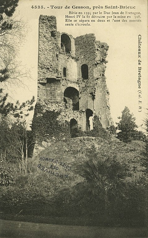 Carte postale ancienne Saint-Brieuc - Tour de Cesson à Saint-Brieuc