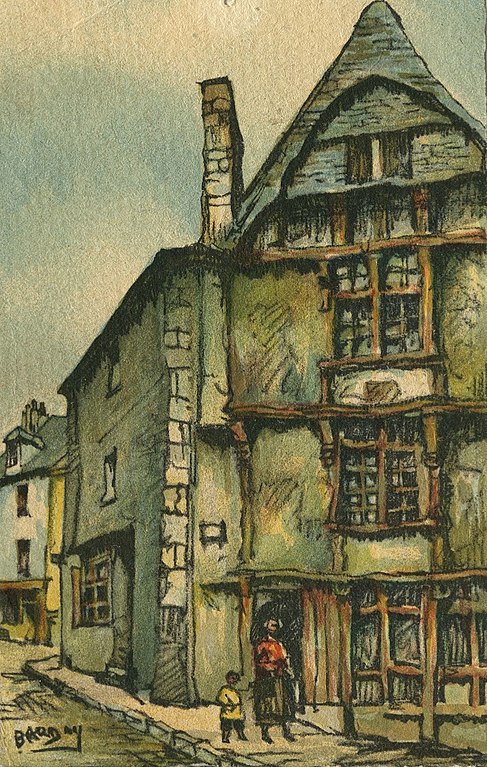 Carte postale ancienne Saint-Brieuc - Vieille maison à Saint-Brieuc