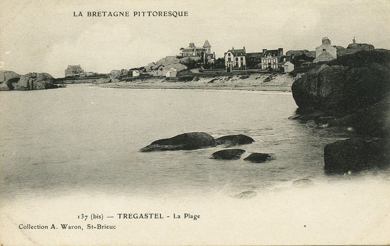 Carte postale ancienne Trégastel - Plage à Trégastel