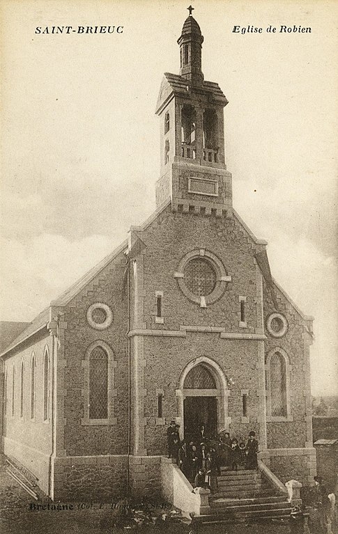 Carte postale ancienne Saint-Brieuc - Eglise de Robien à Saint-Brieuc