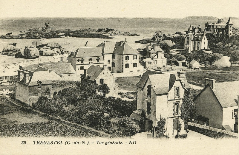 Carte postale ancienne Trégastel - Vue générale à Trégastel