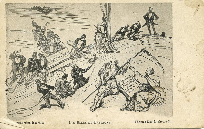 Carte postale ancienne Tréguier - Bleus de Bretagne à Tréguier