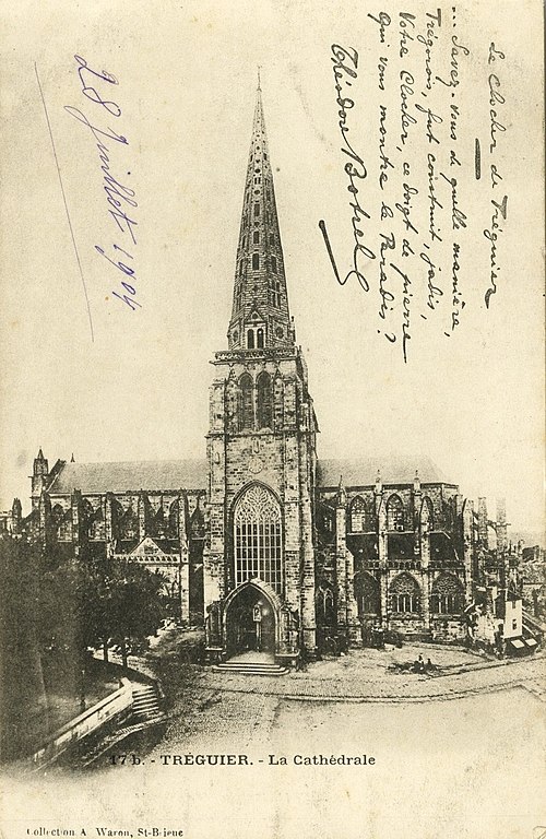 Carte postale ancienne Tréguier - Cathédrale à Tréguier