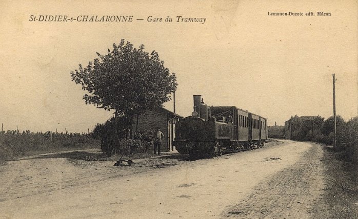 Carte postale ancienne Gare tramway St Didier Chalaronne 04 à Saint-Didier-sur-Chalaronne