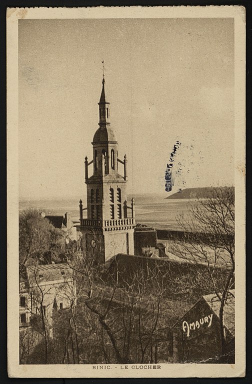 Carte postale ancienne Binic - Clocher à Binic-Étables-sur-Mer