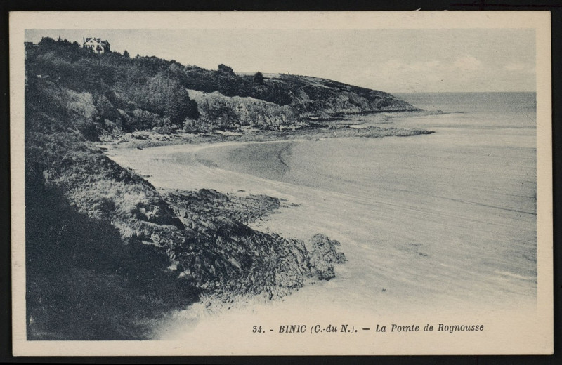 Carte postale ancienne Binic - Pointe de Rognousse à Binic-Étables-sur-Mer