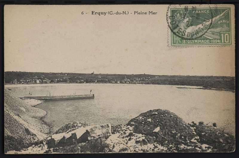 Carte postale ancienne Erquy - Pleine mer à Erquy